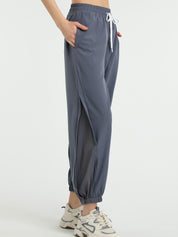 Sportieve dames jogger met mesh details – Evoque