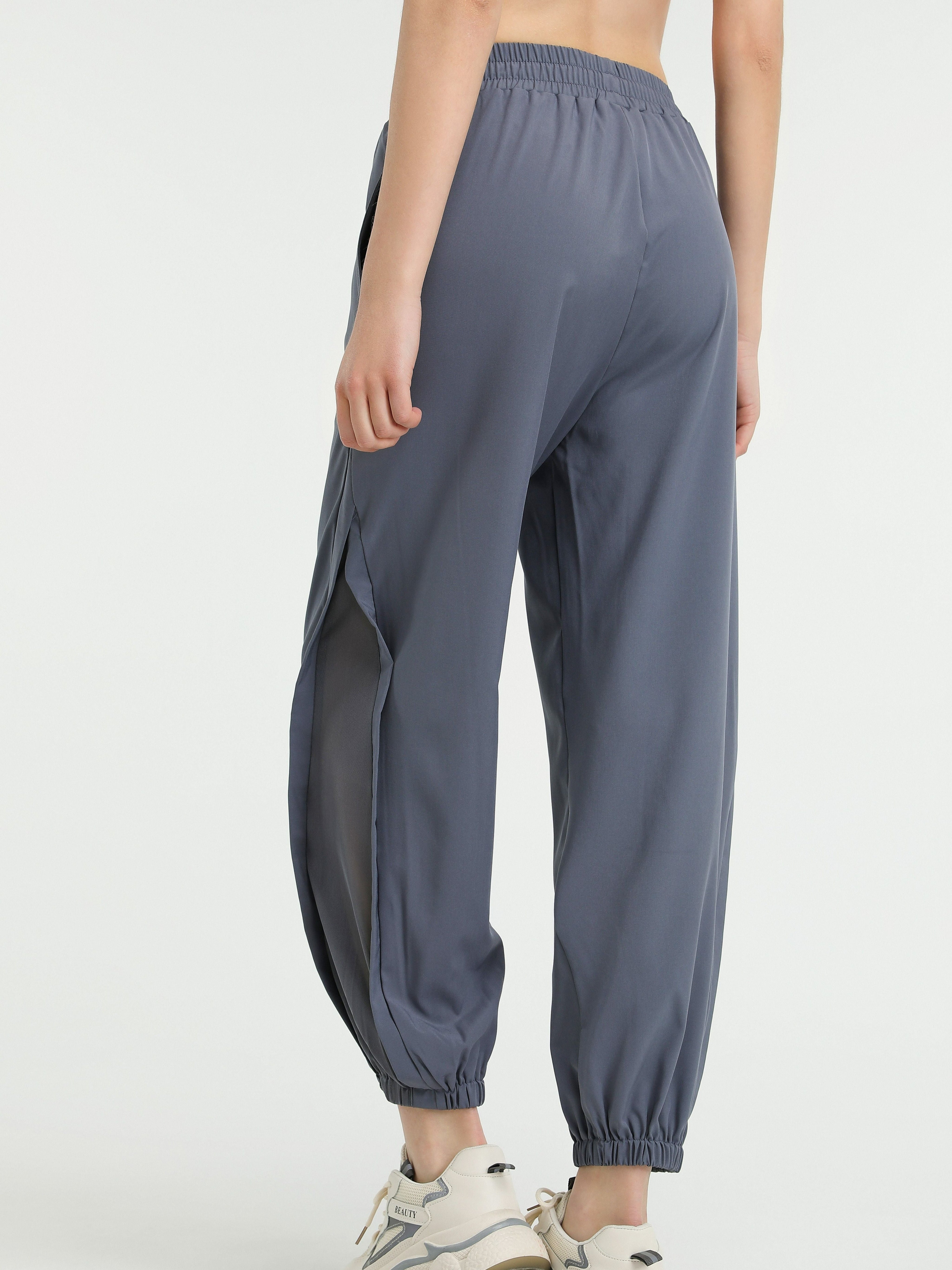 Sportieve dames jogger met mesh details – Evoque