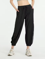 Sportieve dames jogger met mesh details – Evoque