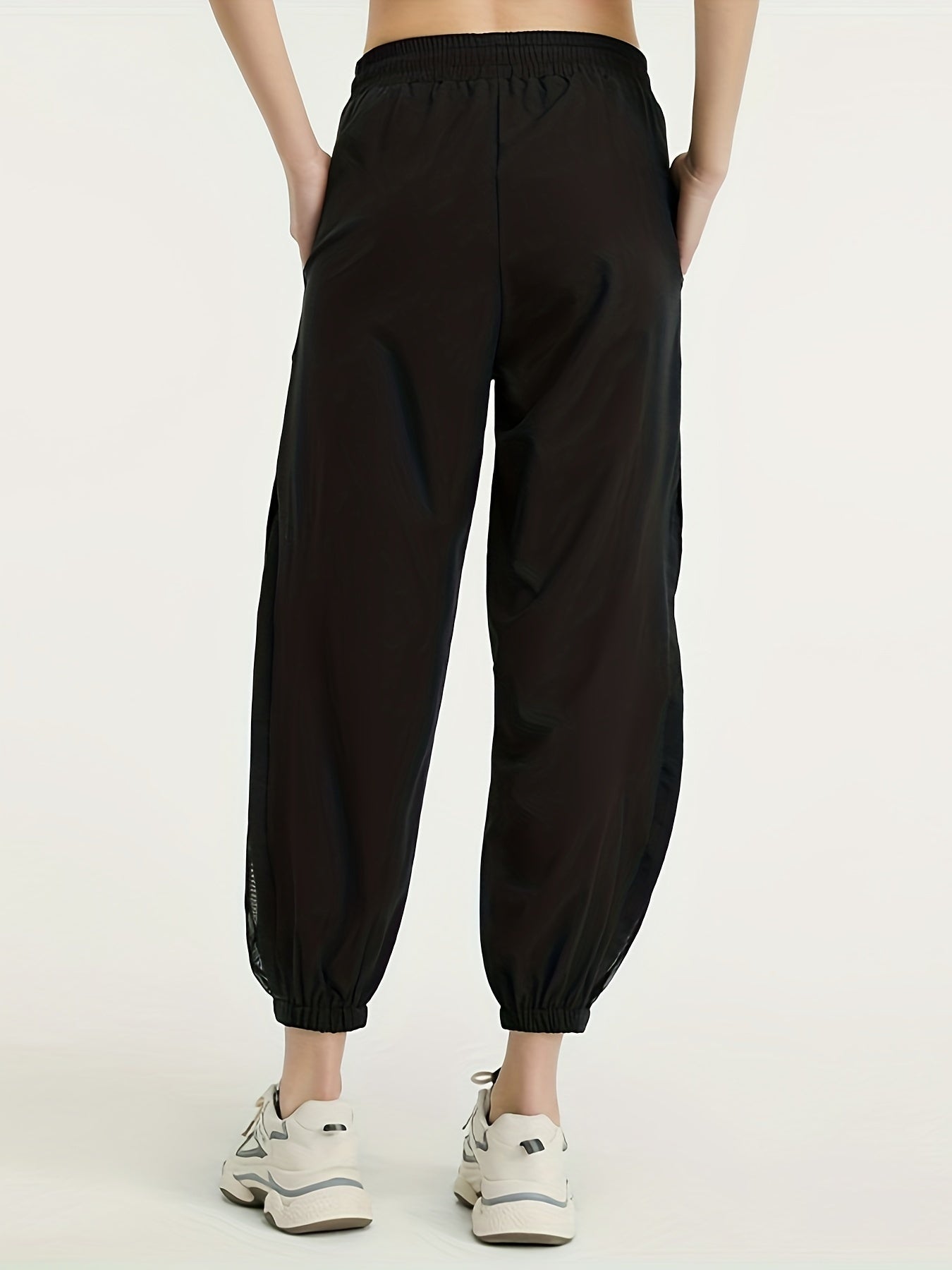 Sportieve dames jogger met mesh details – Evoque