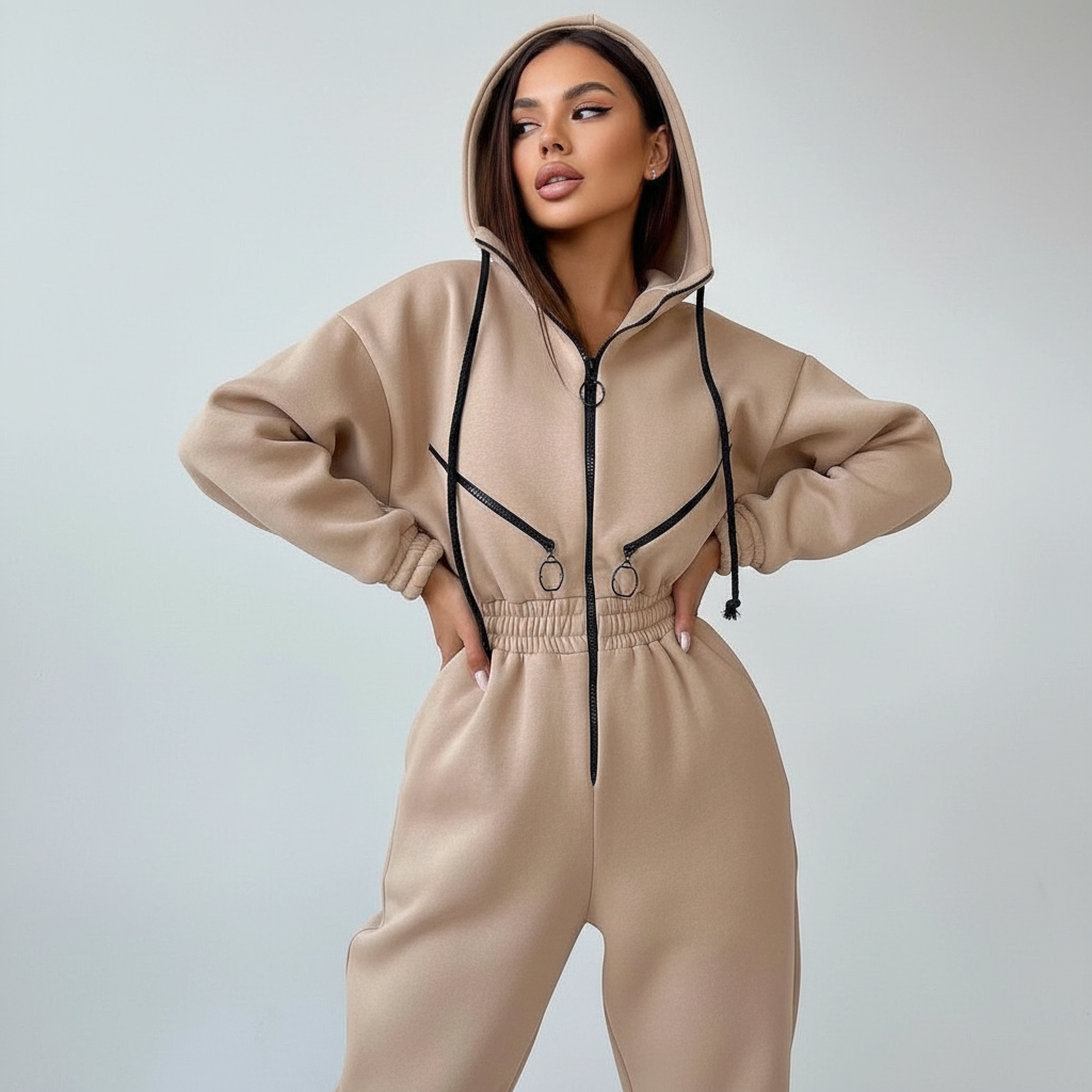 Sportieve zip-up jumpsuit dames – Valencia
