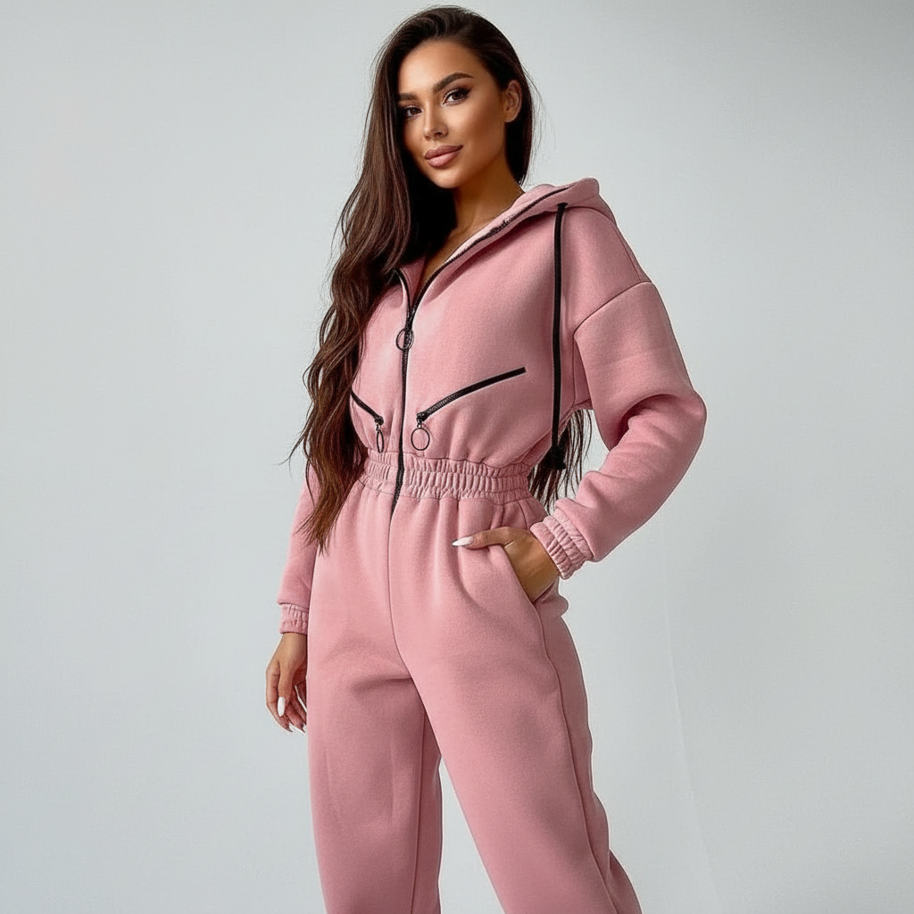 Sportieve zip-up jumpsuit dames – Valencia