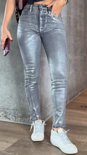 Statement metallic skinny jeans - Nova