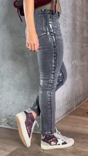 Statement metallic skinny jeans - Nova