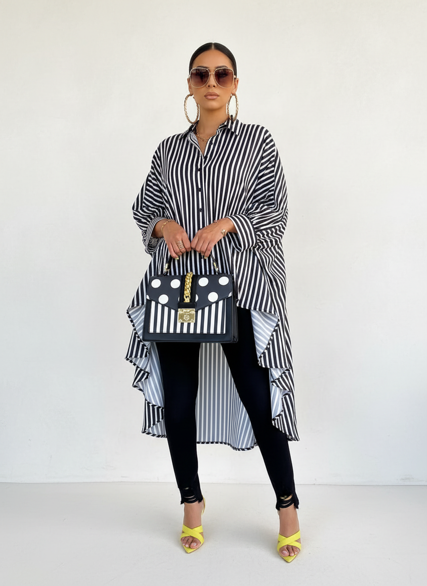 Statement stripe tuniek – Elowen