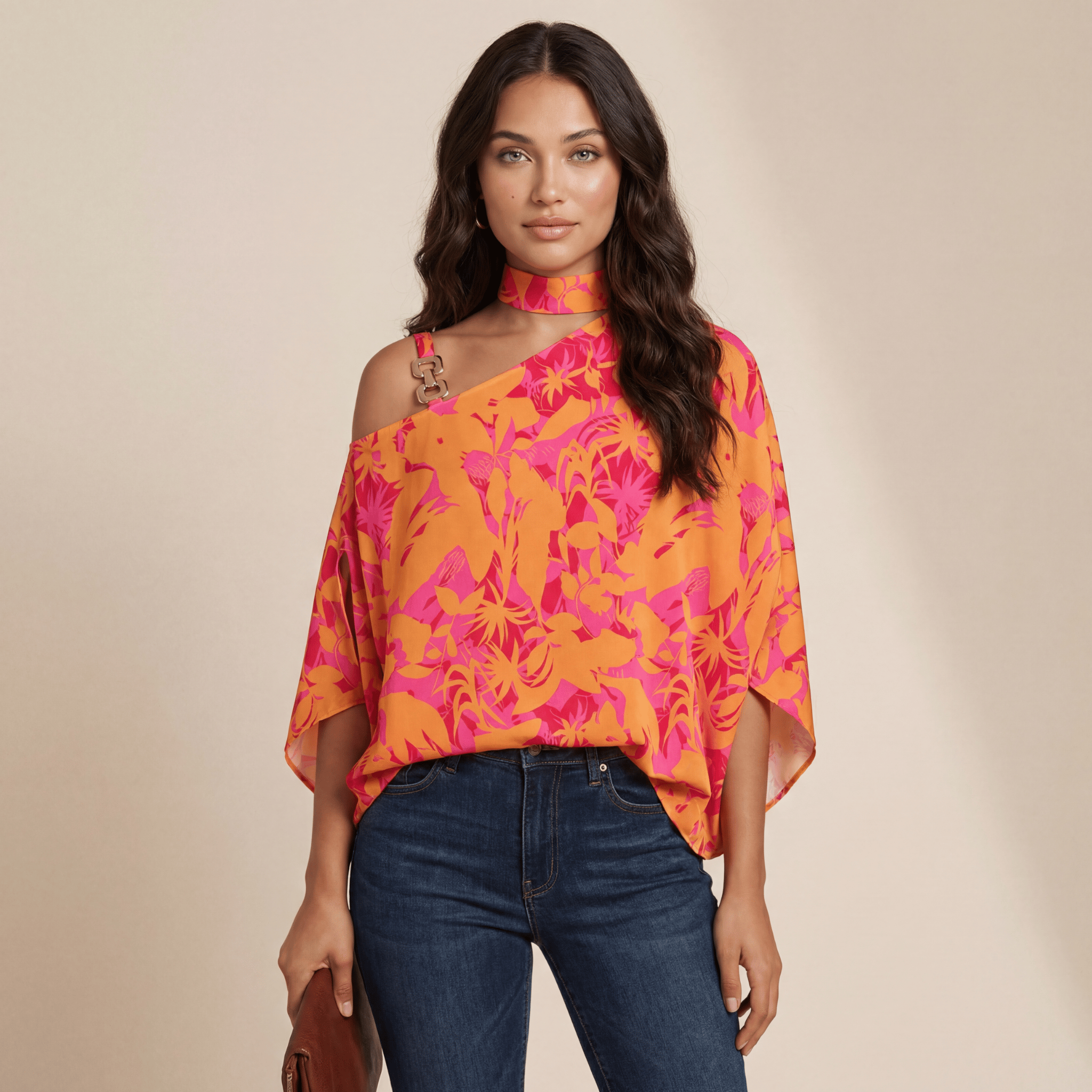 elegante en comfortabele top met verfijnde print voor een modieuze en veelzijdige look.