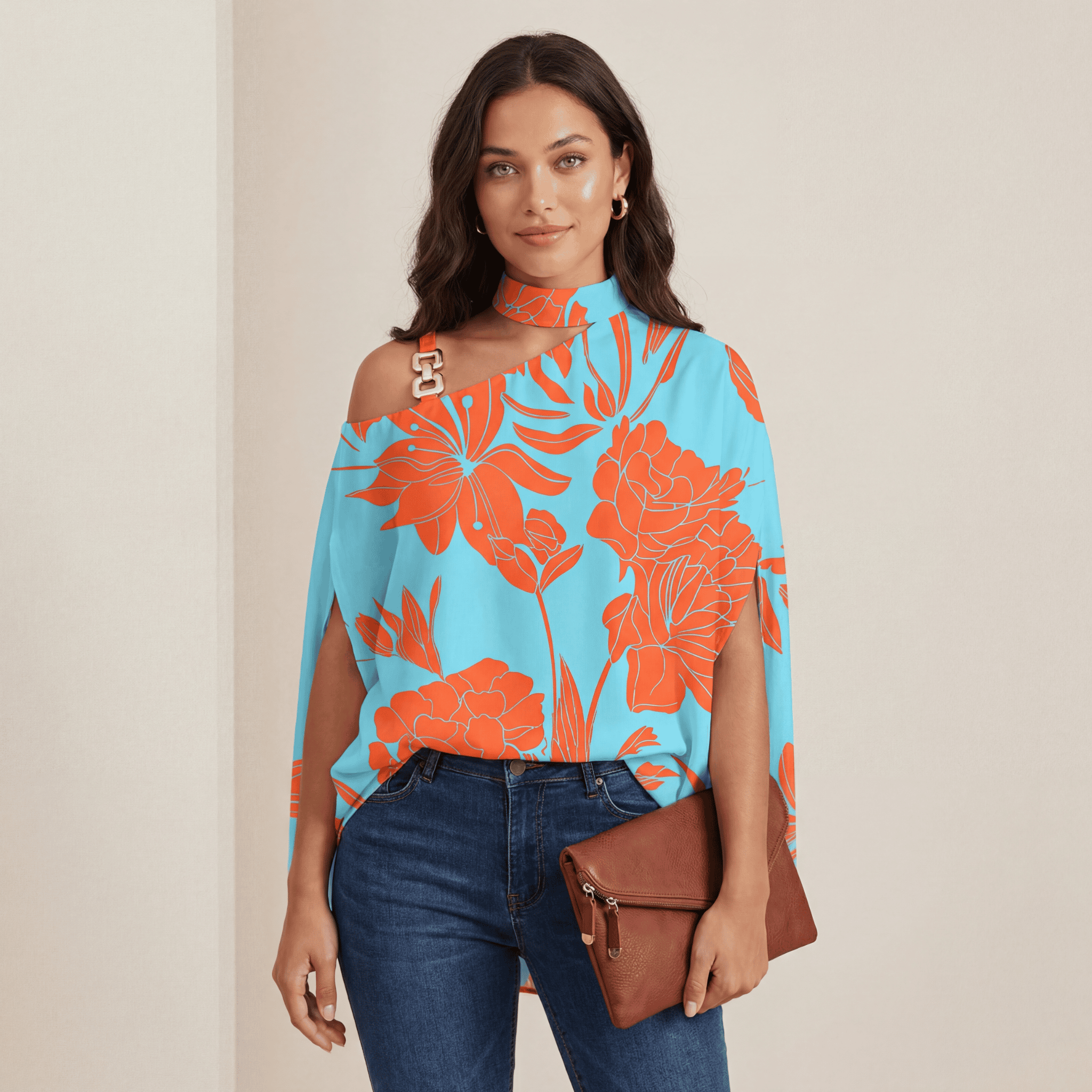 elegante en comfortabele top met verfijnde print voor een modieuze en veelzijdige look.