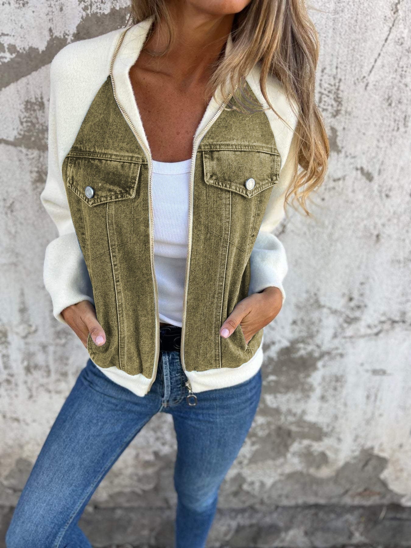 Stijlvol dames jack met denimlook