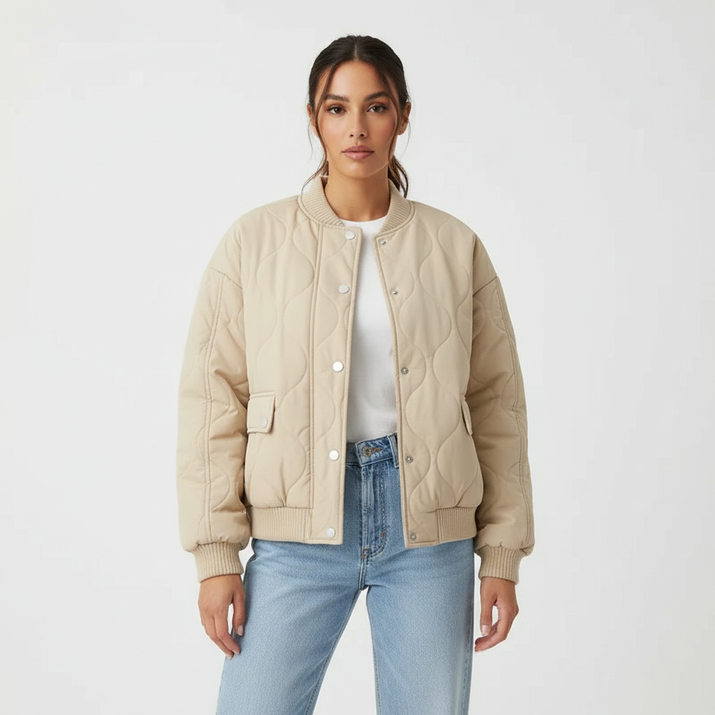 Stijlvol gewatteerd dames bomberjack – Christelle