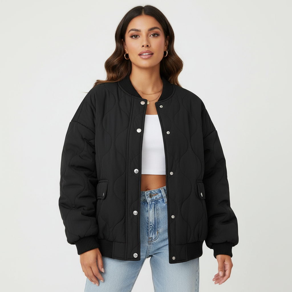Stijlvol gewatteerd dames bomberjack – Christelle