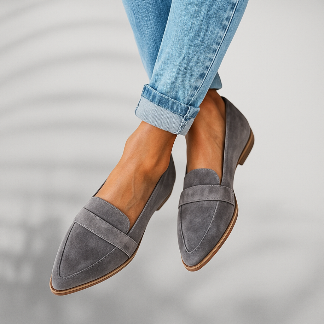 Stijlvolle suède-look dames loafers – Elira