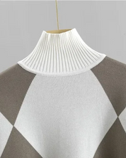 Stijlvolle argyle knit set dames – Elara