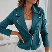 Stijlvolle biker jacket dames – Elara