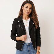 Stijlvolle biker jacket dames – Elara