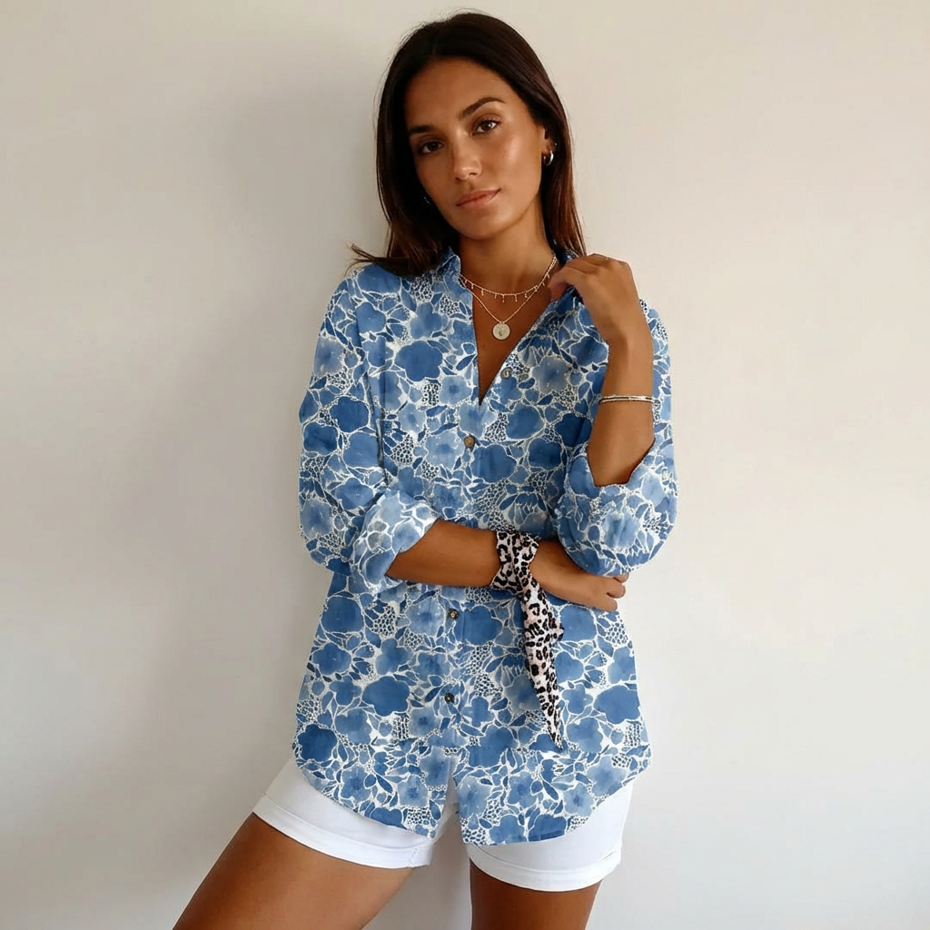 Stijlvolle dames blouse met print – Haven