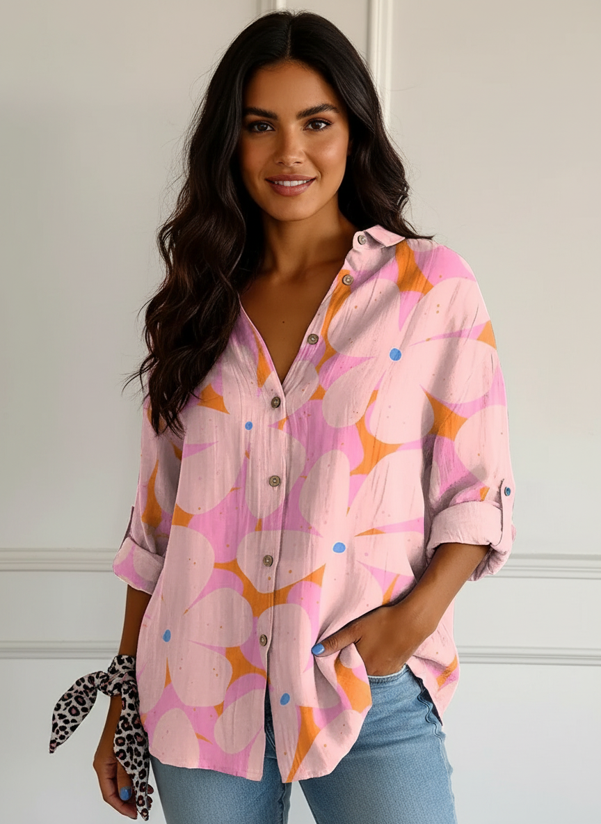 Stijlvolle dames blouse met print – Haven