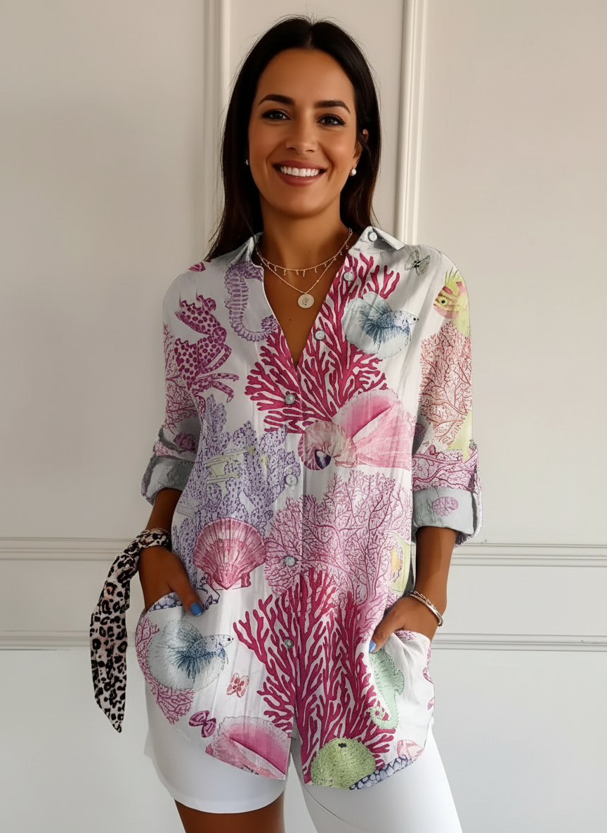 Stijlvolle dames blouse met print – Haven