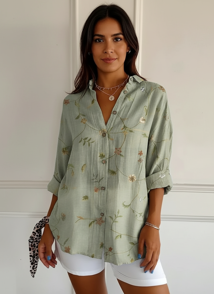 Stijlvolle dames blouse met print – Haven