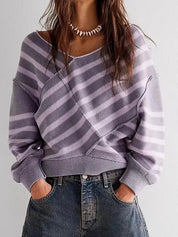 Stijlvolle dames off-shoulder trui – Elara