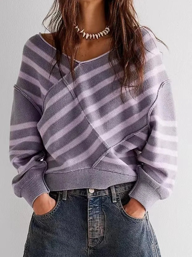 Stijlvolle dames off-shoulder trui – Elara