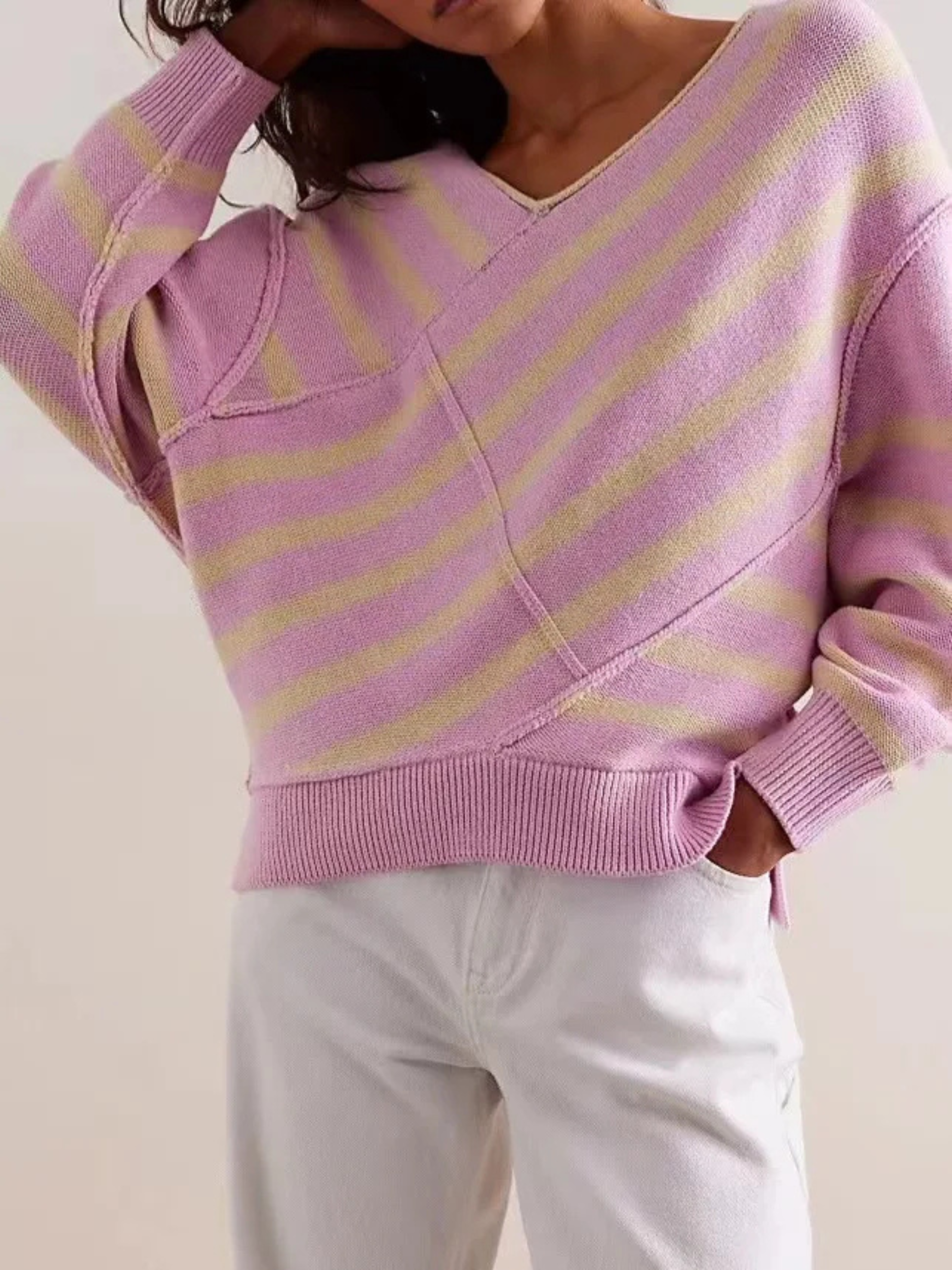 Stijlvolle dames off-shoulder trui – Elara