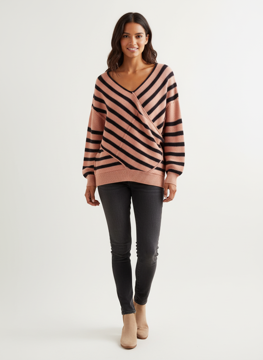 Stijlvolle dames off-shoulder trui – Elara