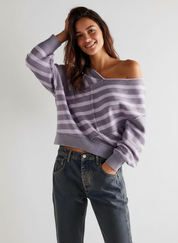 Stijlvolle dames off-shoulder trui – Elara