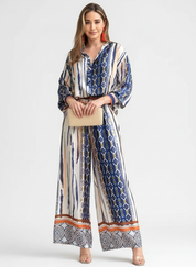 Stijlvolle dames set met print en ceintuur – Vero