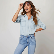 Stijlvolle denim dames blouse – Muse