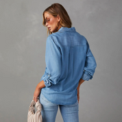 Stijlvolle denim dames blouse – Muse