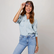 Stijlvolle denim dames blouse – Muse