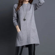 Stijlvolle gebreide sweaterjurk dames – Aurelia