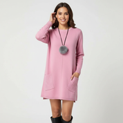 Stijlvolle gebreide sweaterjurk dames – Aurelia