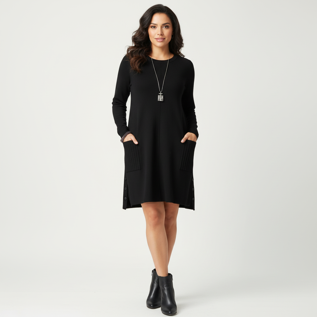 Stijlvolle gebreide sweaterjurk dames – Aurelia