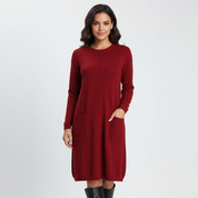 Stijlvolle gebreide sweaterjurk dames – Aurelia