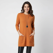 Stijlvolle gebreide sweaterjurk dames – Aurelia