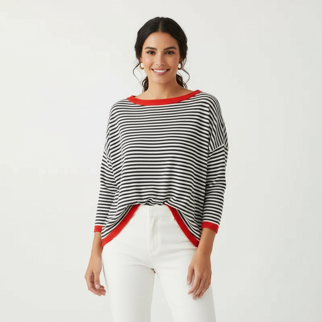 Stijlvolle gestreepte dames trui – Angelien