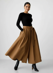 Stijlvolle high-waist culotte pantalon dames – Aureline