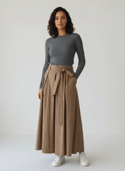 Stijlvolle high-waist culotte pantalon dames – Aureline