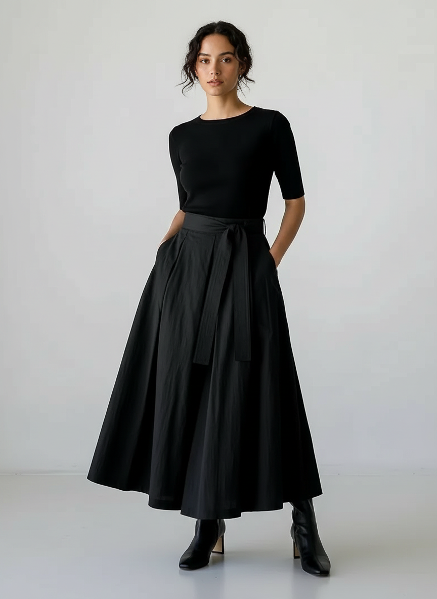 Stijlvolle high-waist culotte pantalon dames – Aureline