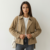 Stijlvolle korte dames trenchcoat – Eléonore