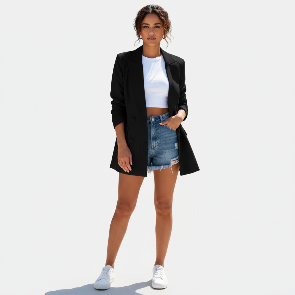 Stijlvolle lange dames blazer – Fleur