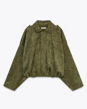 Stijlvolle suède oversized jas – Fabiane