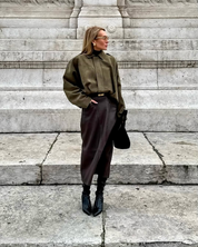 Stijlvolle suède oversized jas – Fabiane