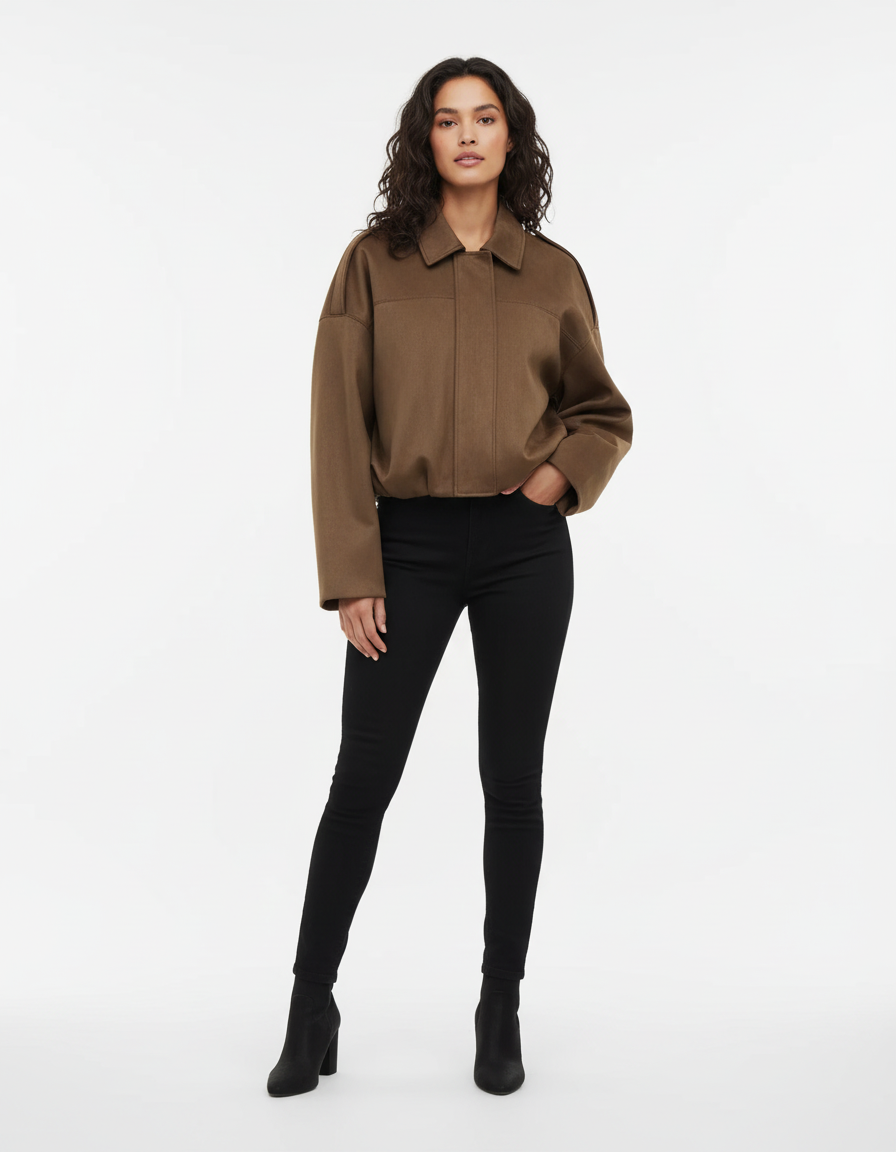 Stijlvolle suède oversized jas – Fabiane