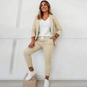 Stijlvolle tweedelige dames set met blazer en comfortabele pantalon – Sanne