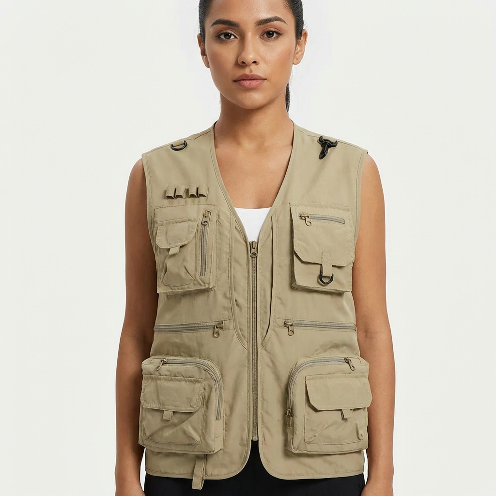 Stijlvol multifunctioneel damesvest met utility look - Kate