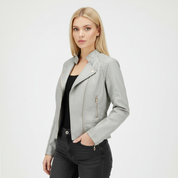 Stoere leren damesjas – Janiyah