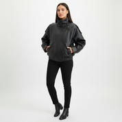 Stoere leren damesjas – Rebel