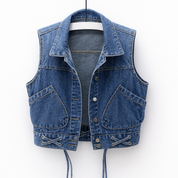 Stoer mouwloos denim dames vest – Katy